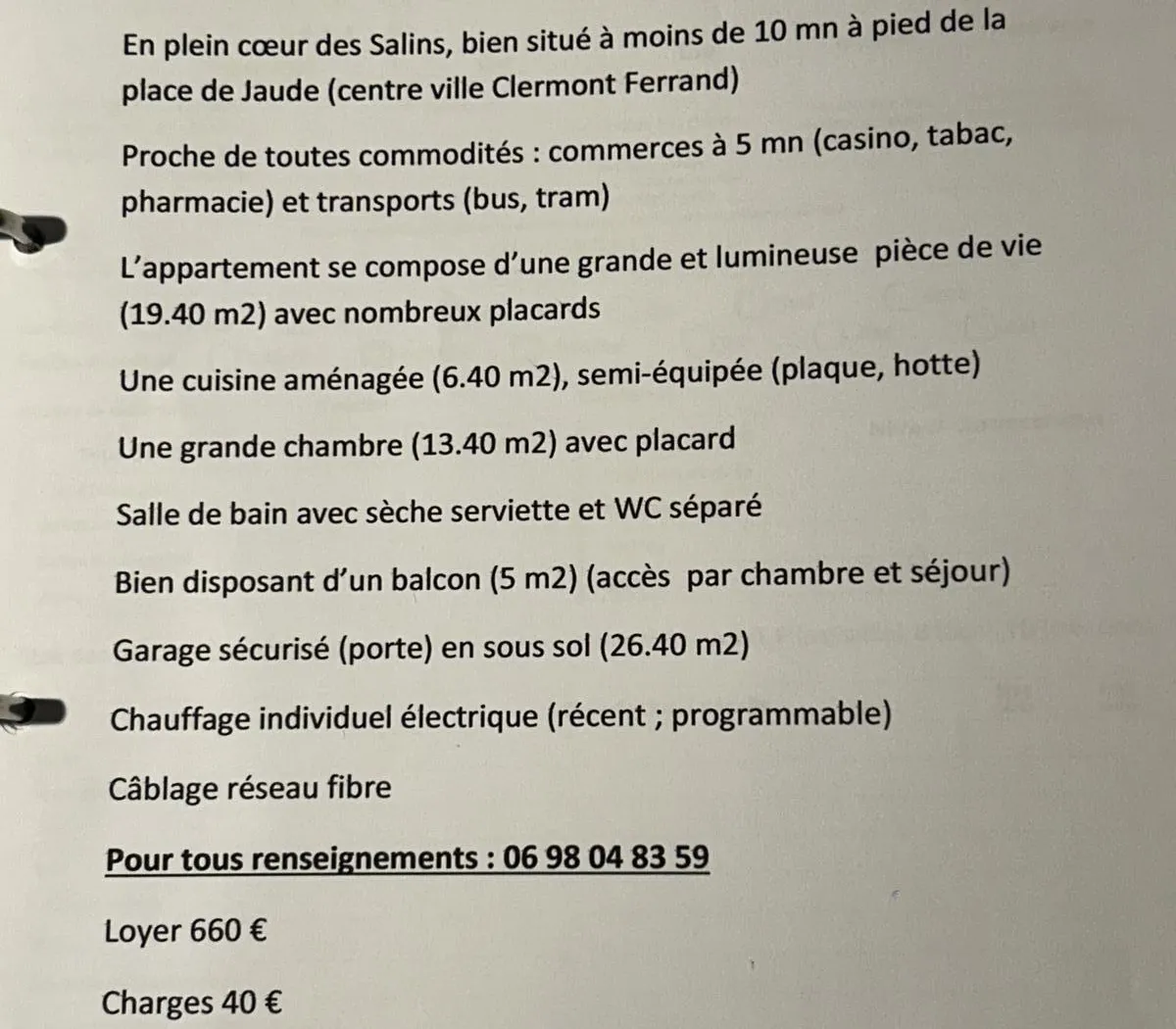 Location Clermont-Ferrand Appartement 6a65e06b0c29