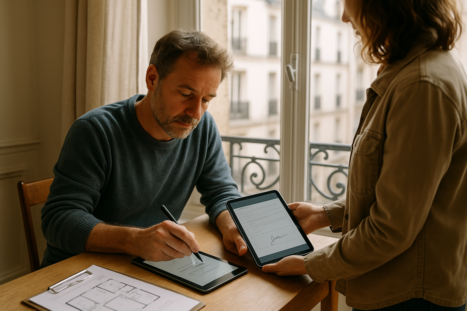 Application de gestion locative affichant un état des lieux numérique à signer en ligne