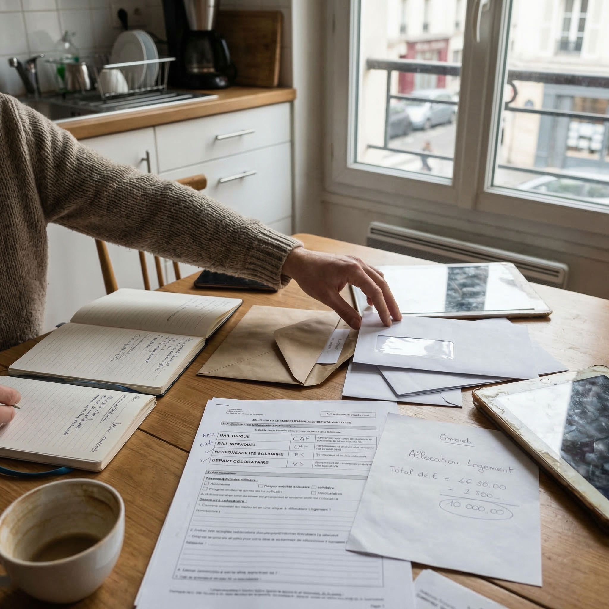 schéma bail unique ou baux individuels en colocation conséquences responsabilités caf départ d un colocataire pour le propriétaire