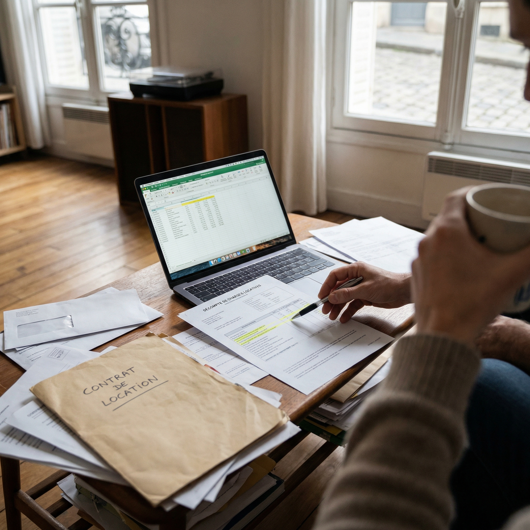 Tableau détaillé de régularisation des charges locatives pour contester des charges locatives injustifiées