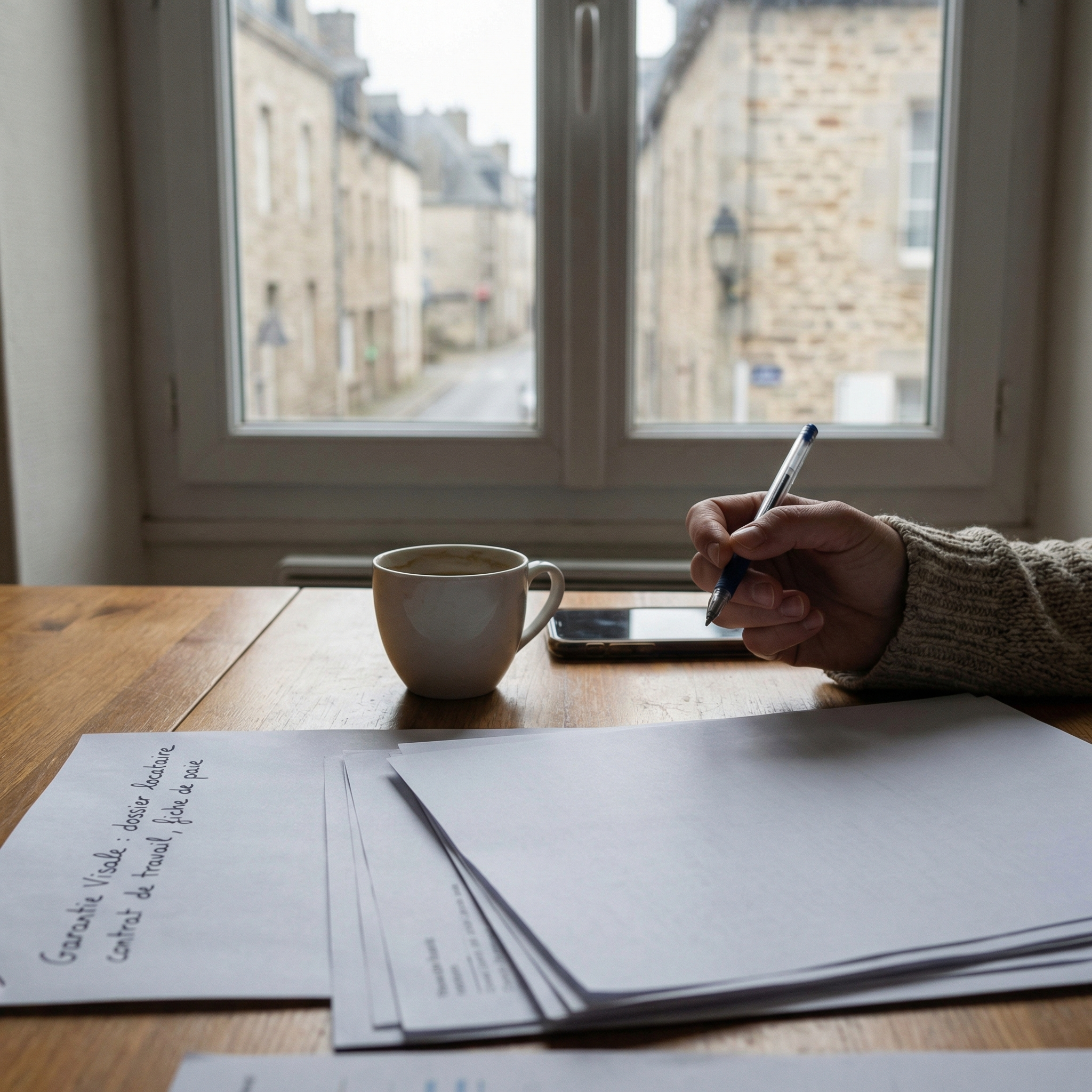 Jeune en période d’essai préparant son dossier Visale pour sécuriser la signature de son bail