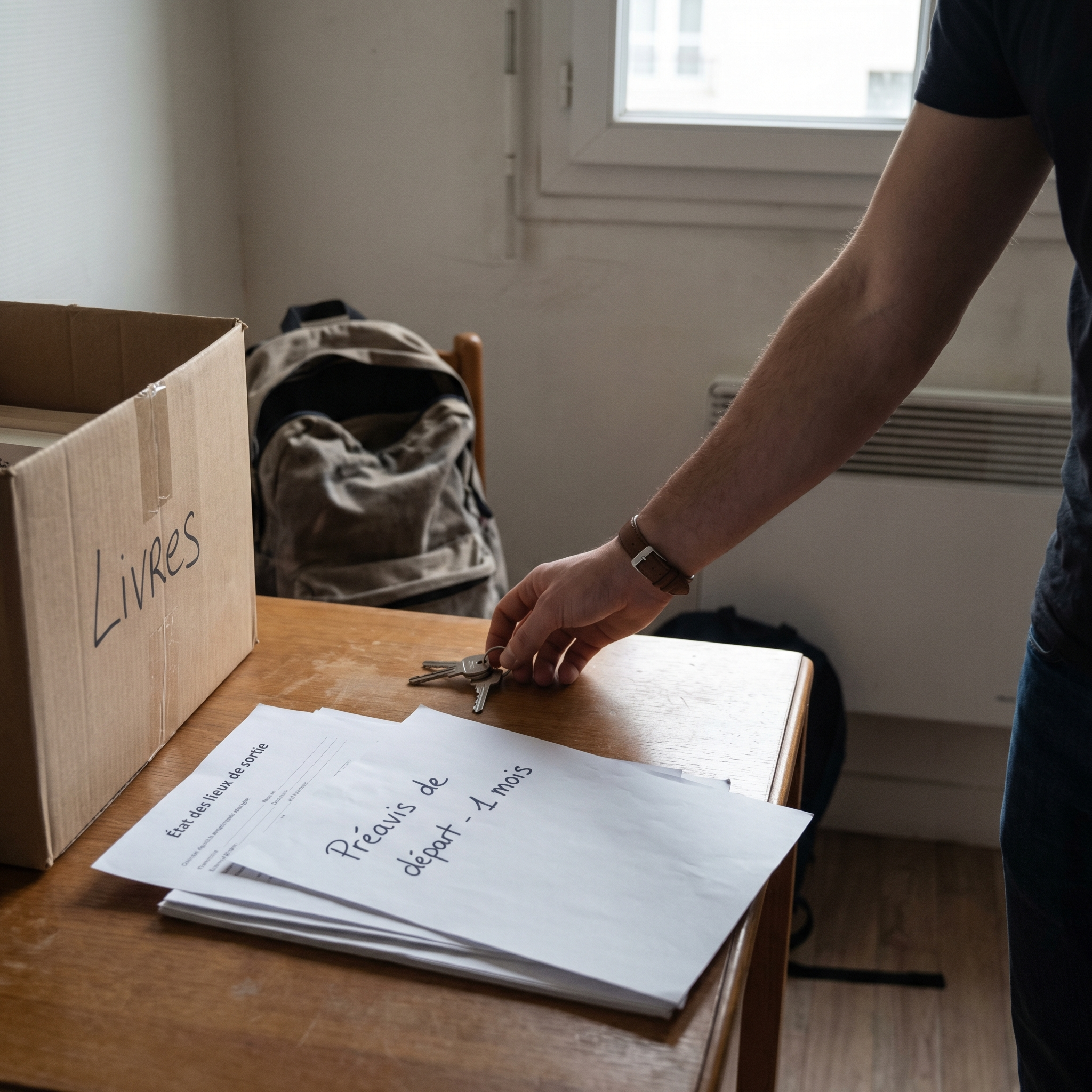 état des lieux de sortie d’un logement étudiant avec le propriétaire