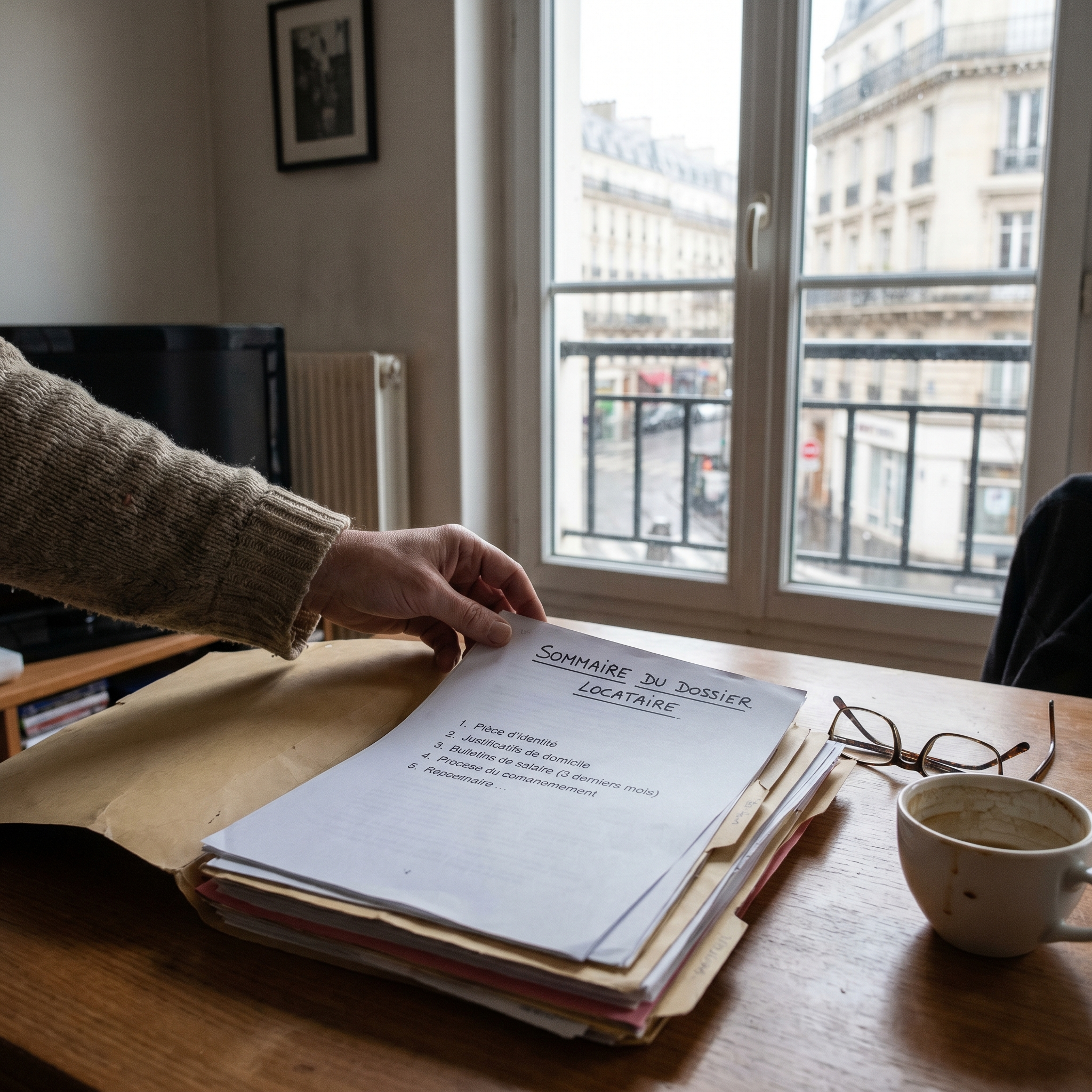 Dossier locataire : modèle de sommaire détaillé des documents à fournir