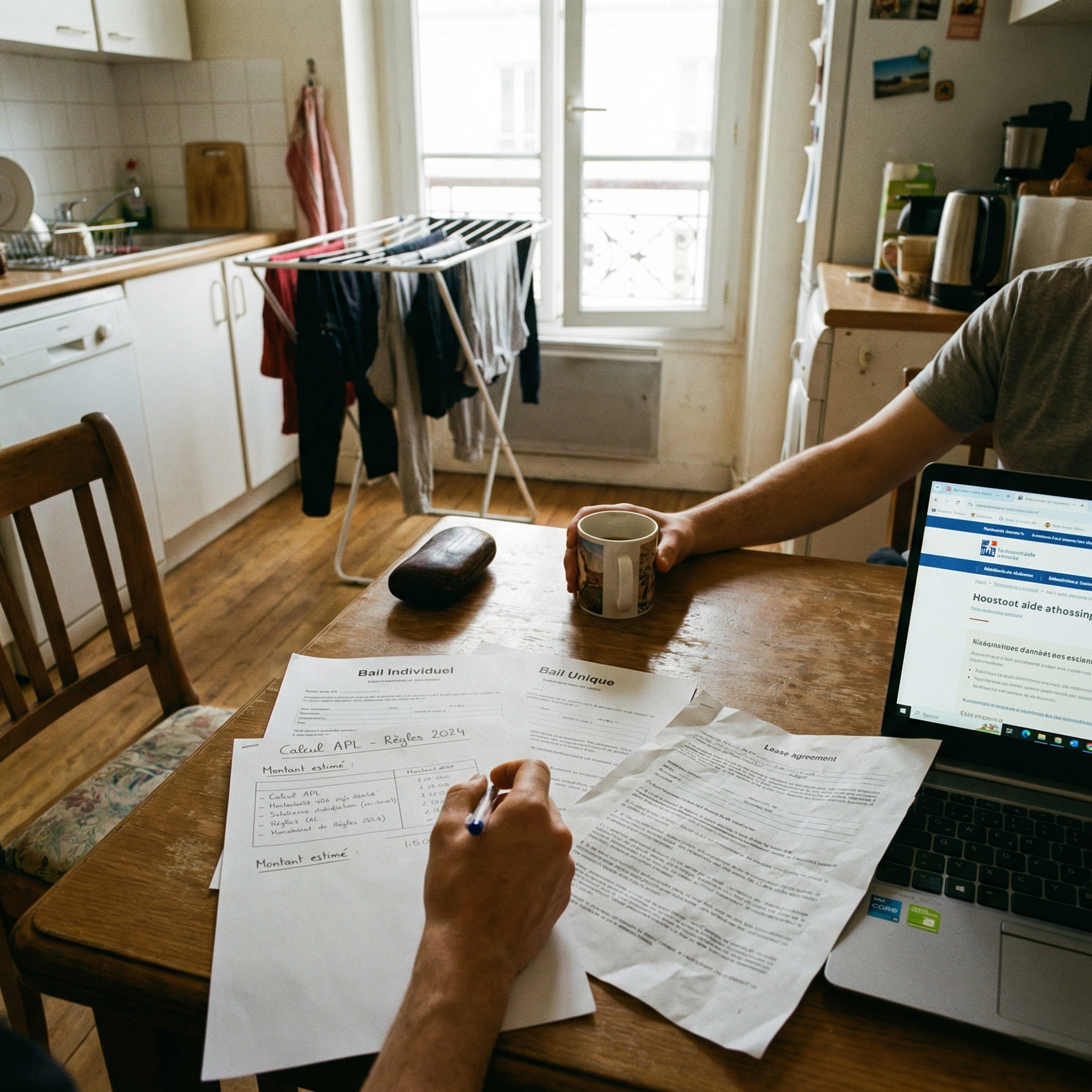 Simulation du montant d’APL en colocation avec bail unique