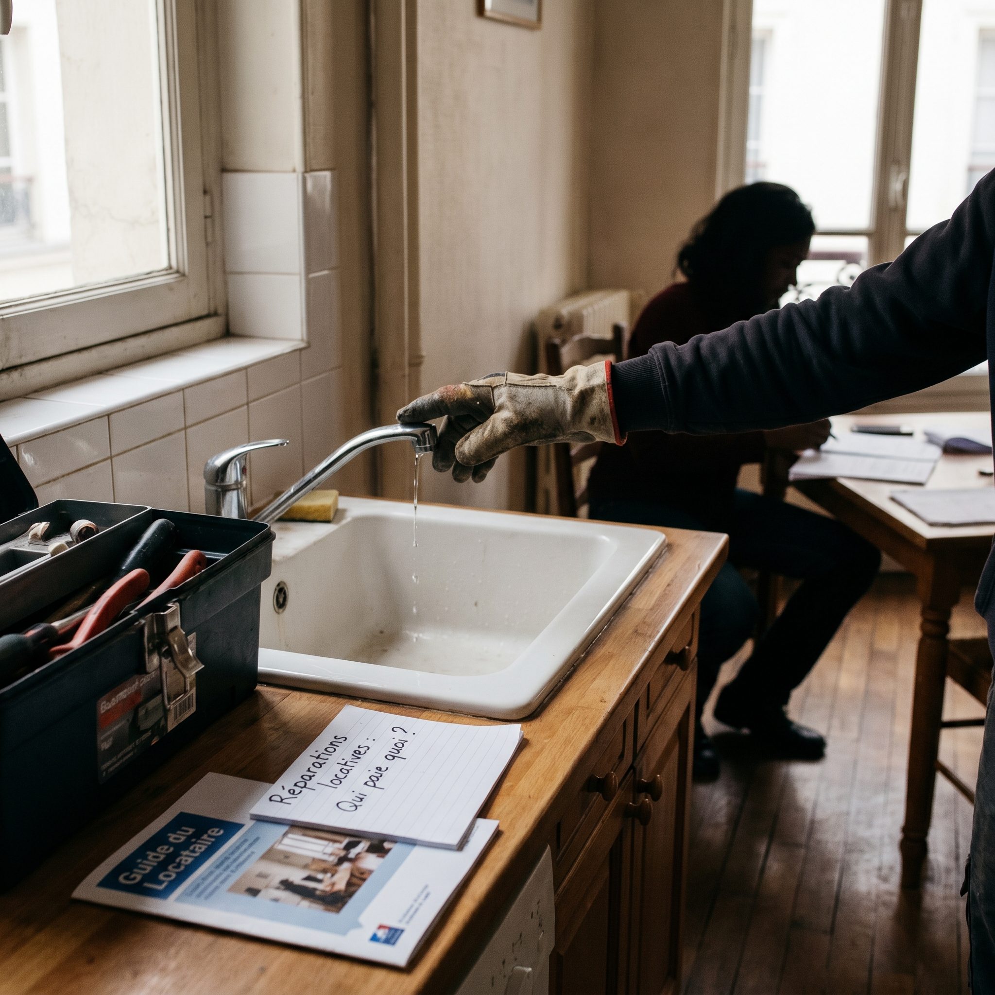 Schéma expliquant la différence entre réparations locatives et réparations à la charge du propriétaire