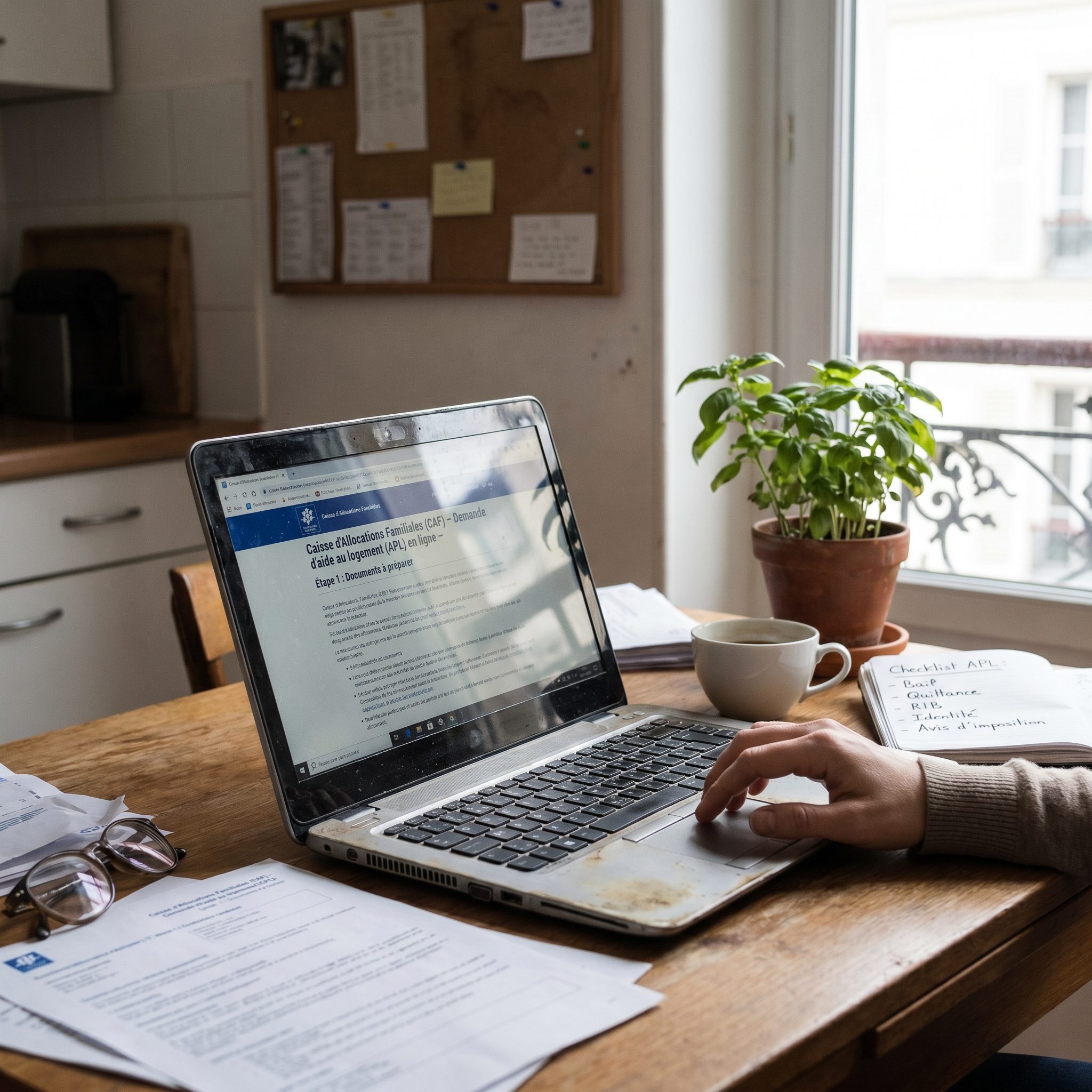 Checklist des documents nécessaires pour une première demande d’APL en ligne
