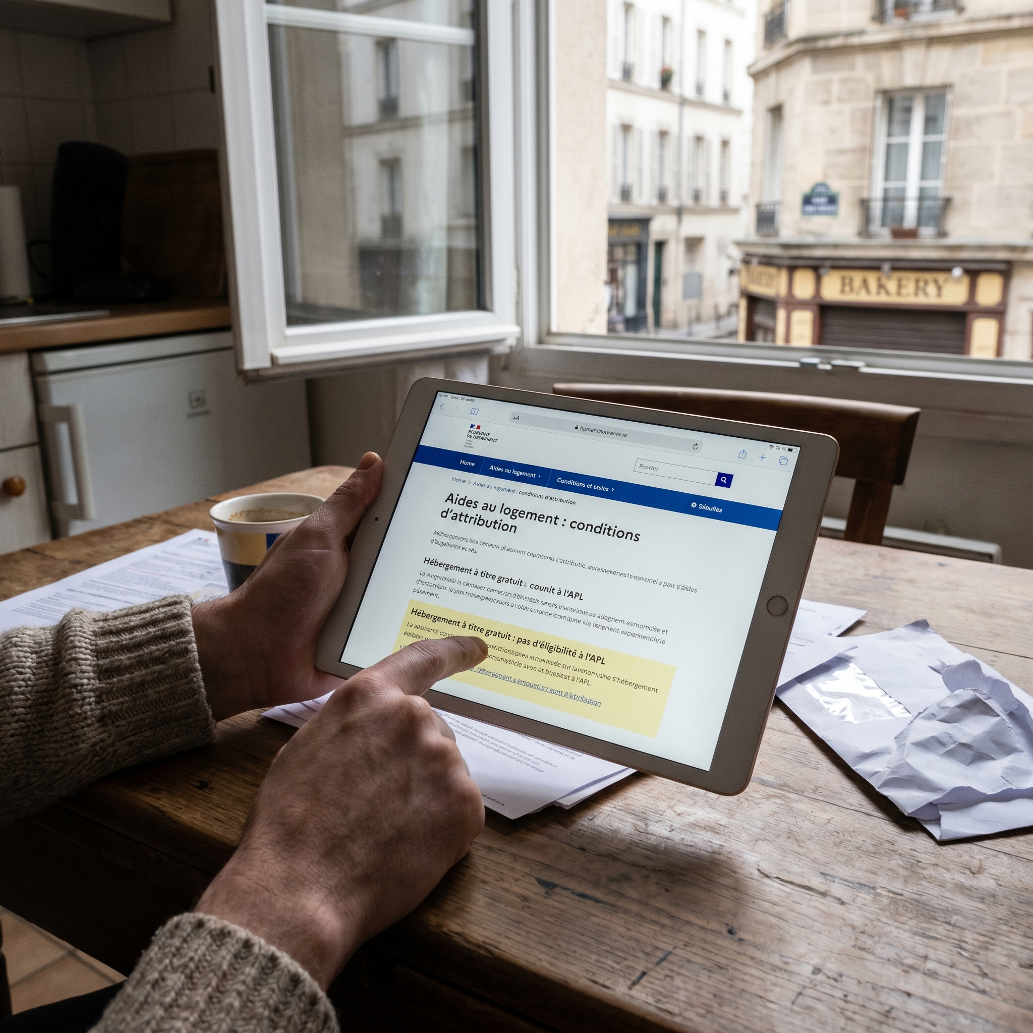 APL quand on est hébergé gratuitement : jeune adulte hébergé chez ses parents qui se renseigne sur ses droits