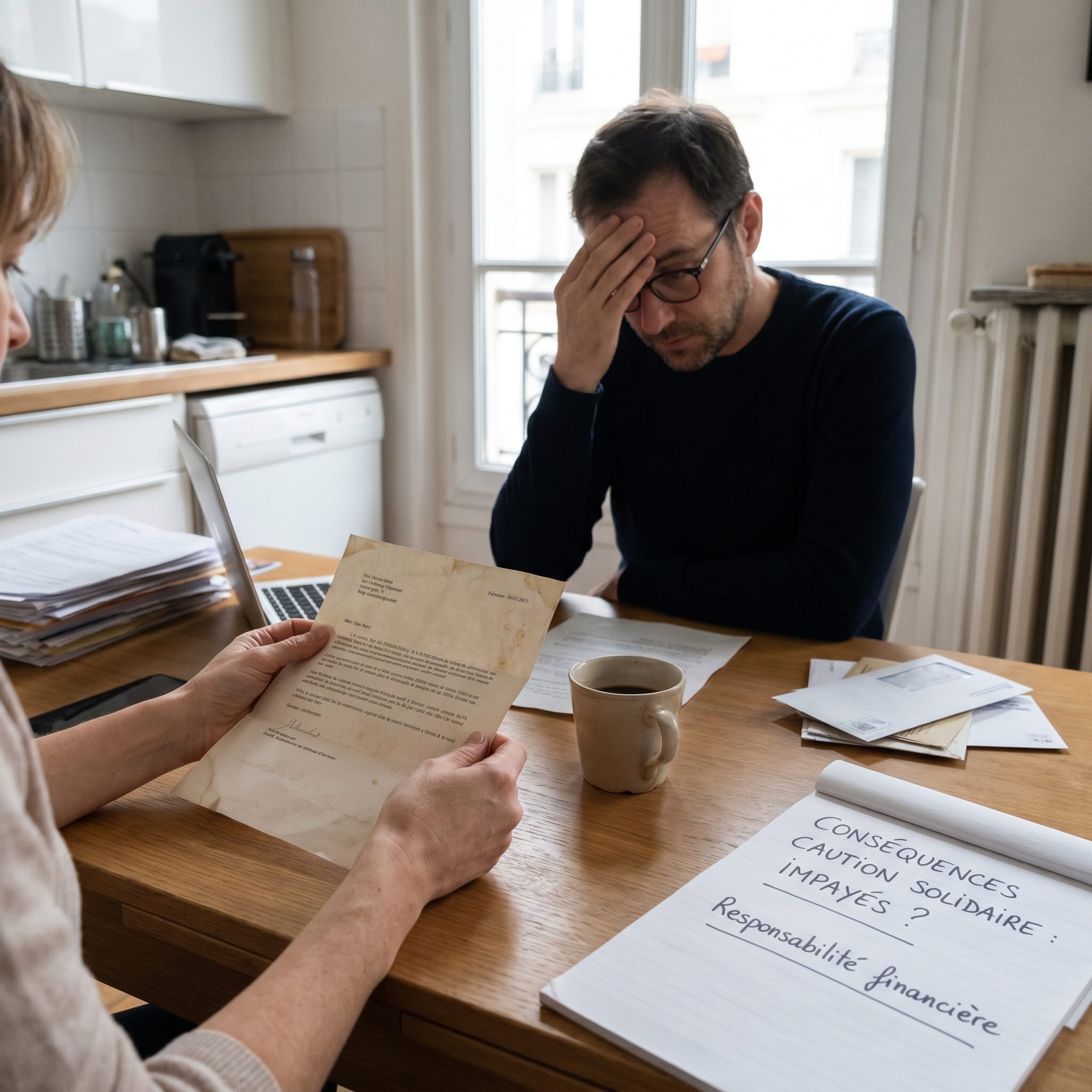 schéma des recours du propriétaire en cas d’impayés avec une caution solidaire