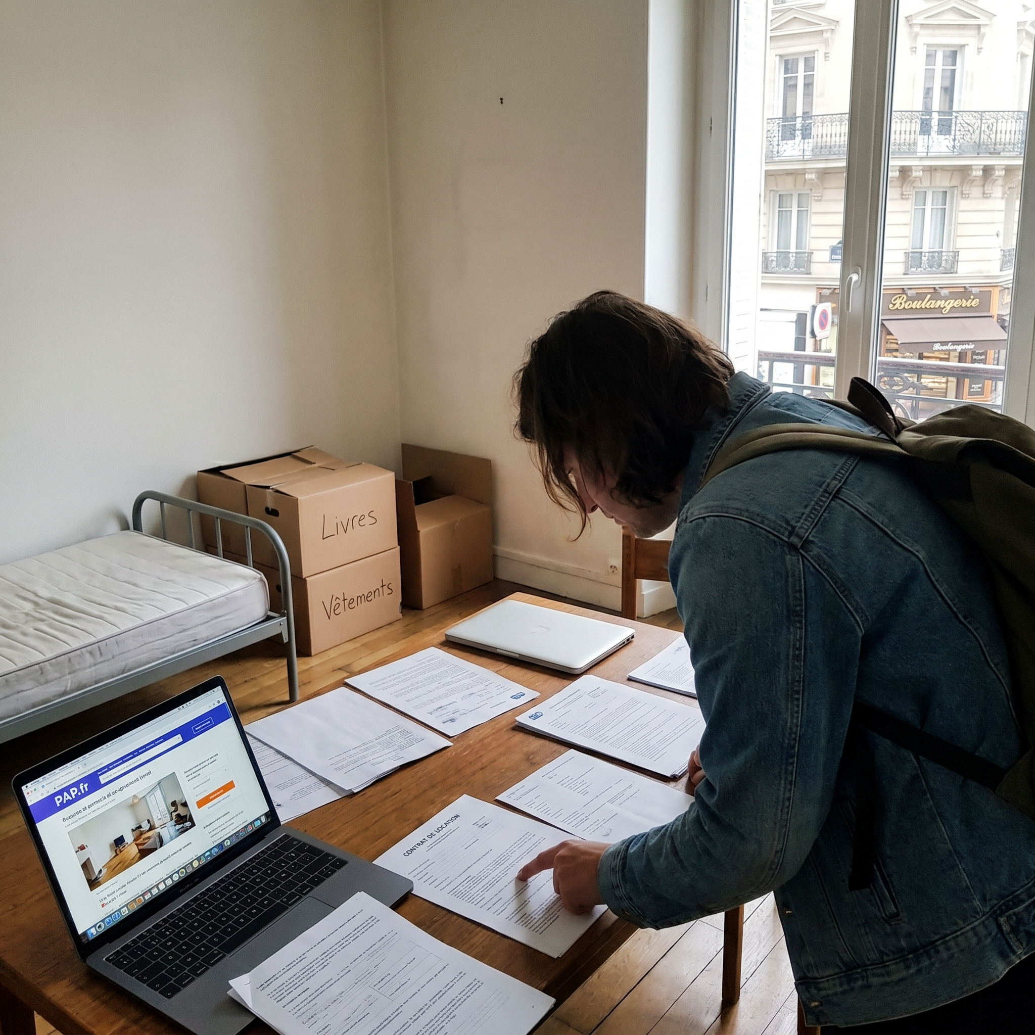 Jeune actif comparant location meublée ou non meublée selon sa mobilité géographique et son budget logement