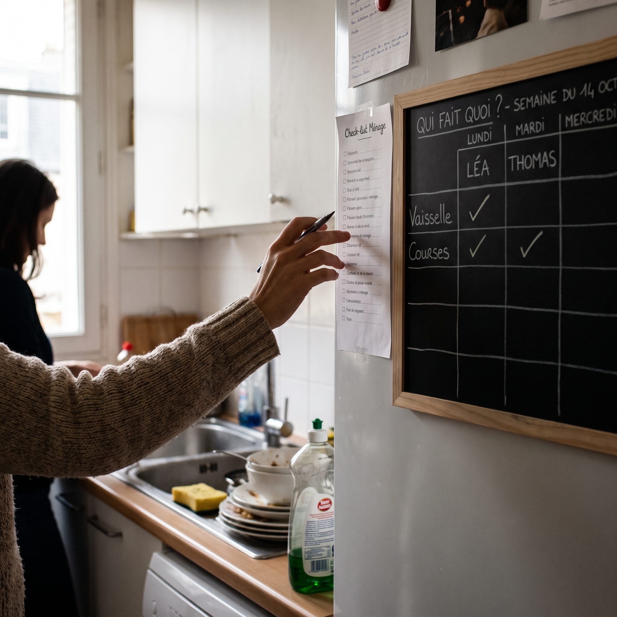 Tableau de rotation des tâches ménagères pour répartir équitablement le ménage chaque semaine