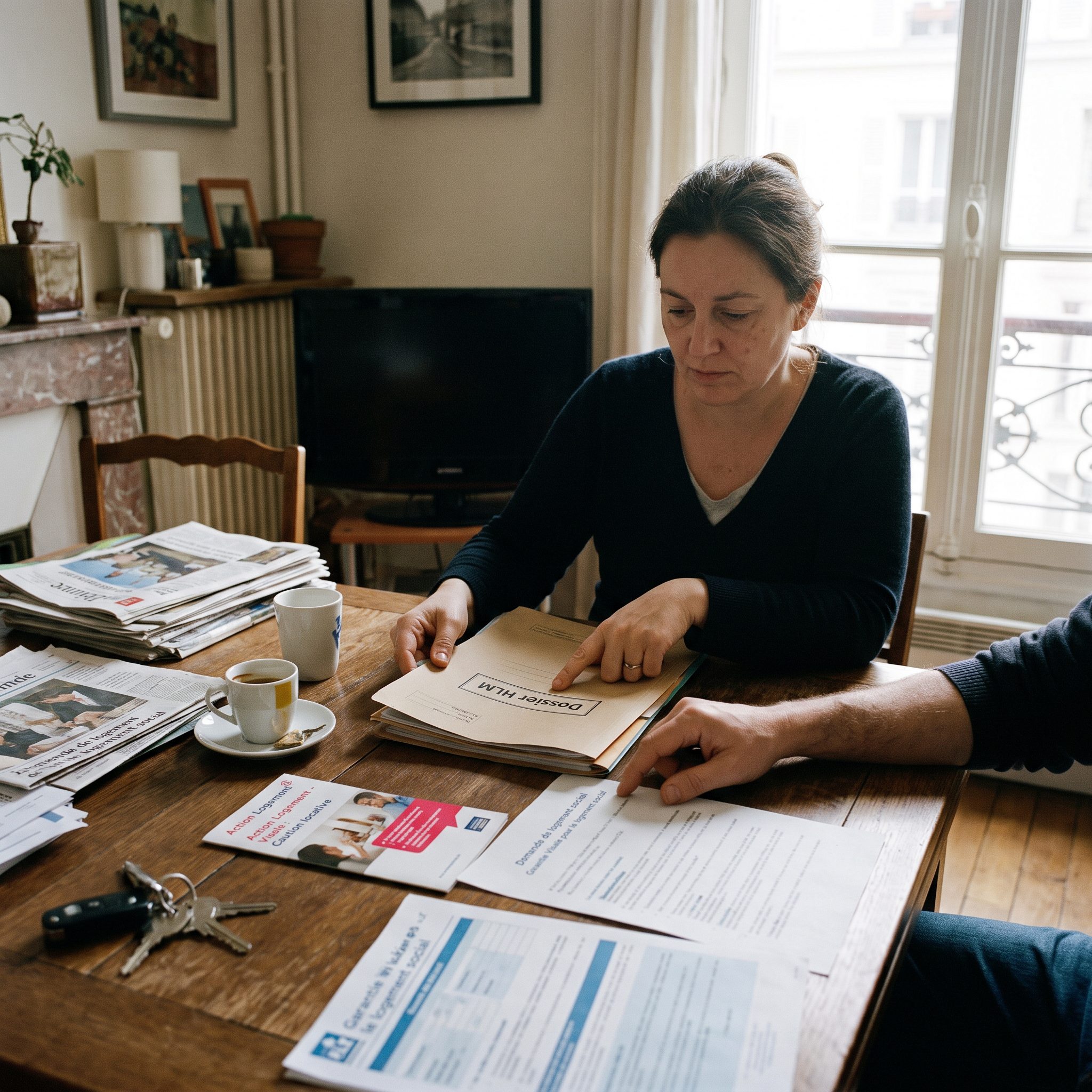 Visale et logement social : jeune locataire préparant son dossier HLM avec la garantie Visale