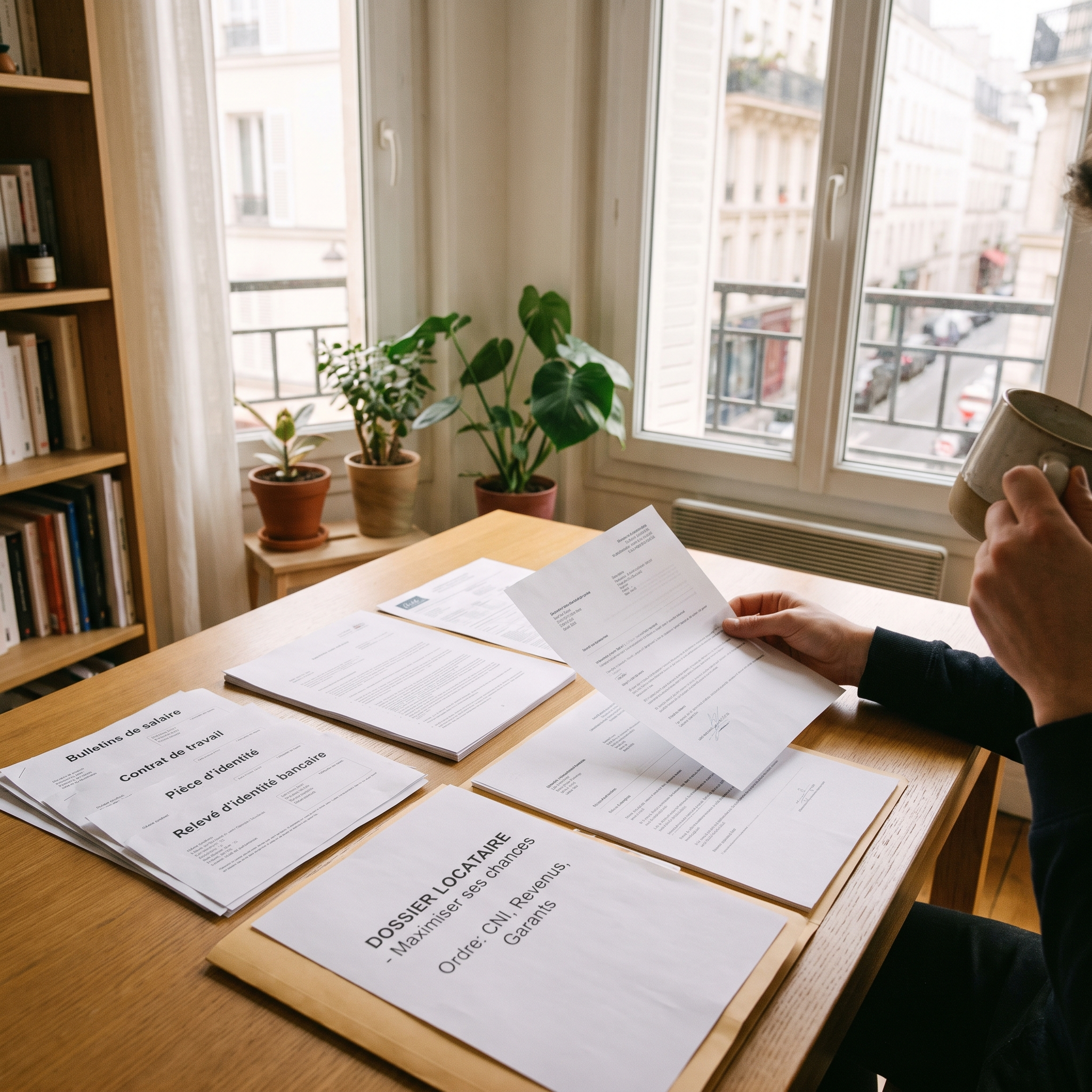 comment bien présenter son dossier locataire pour maximiser ses chances avec une chemise cartonnée propre et des documents classés