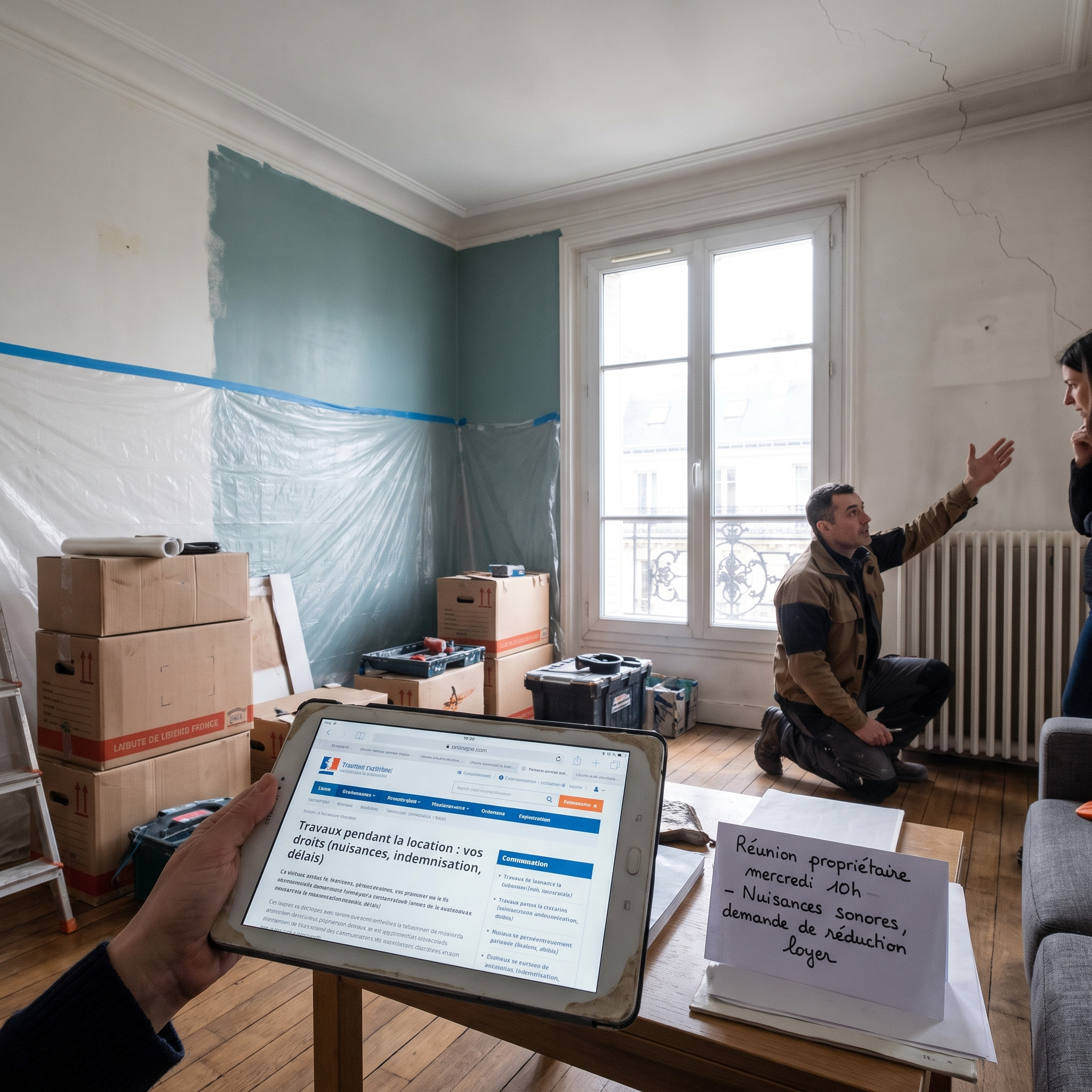 travaux pendant la location quels sont les droits du locataire face aux nuisances dans l’appartement