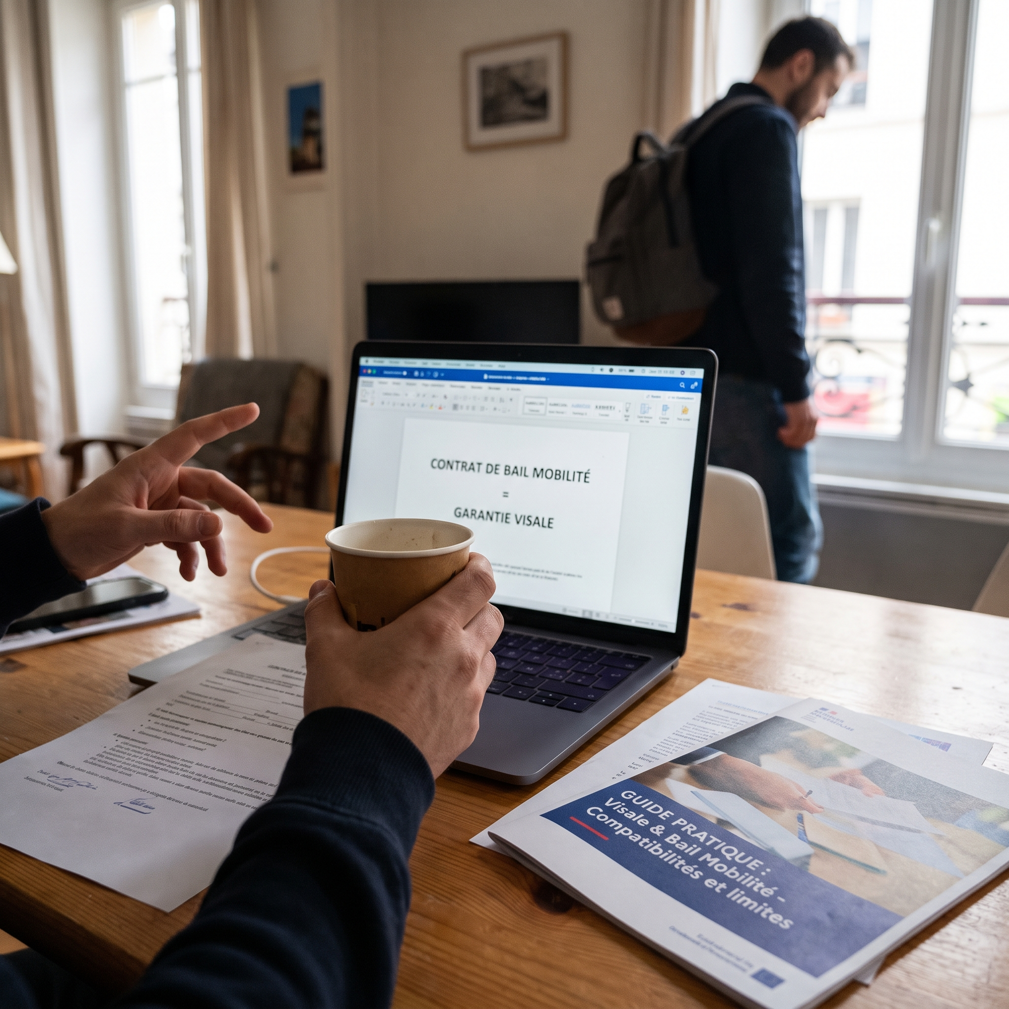 Contrat Visale et bail mobilité signés entre un étudiant locataire et un propriétaire