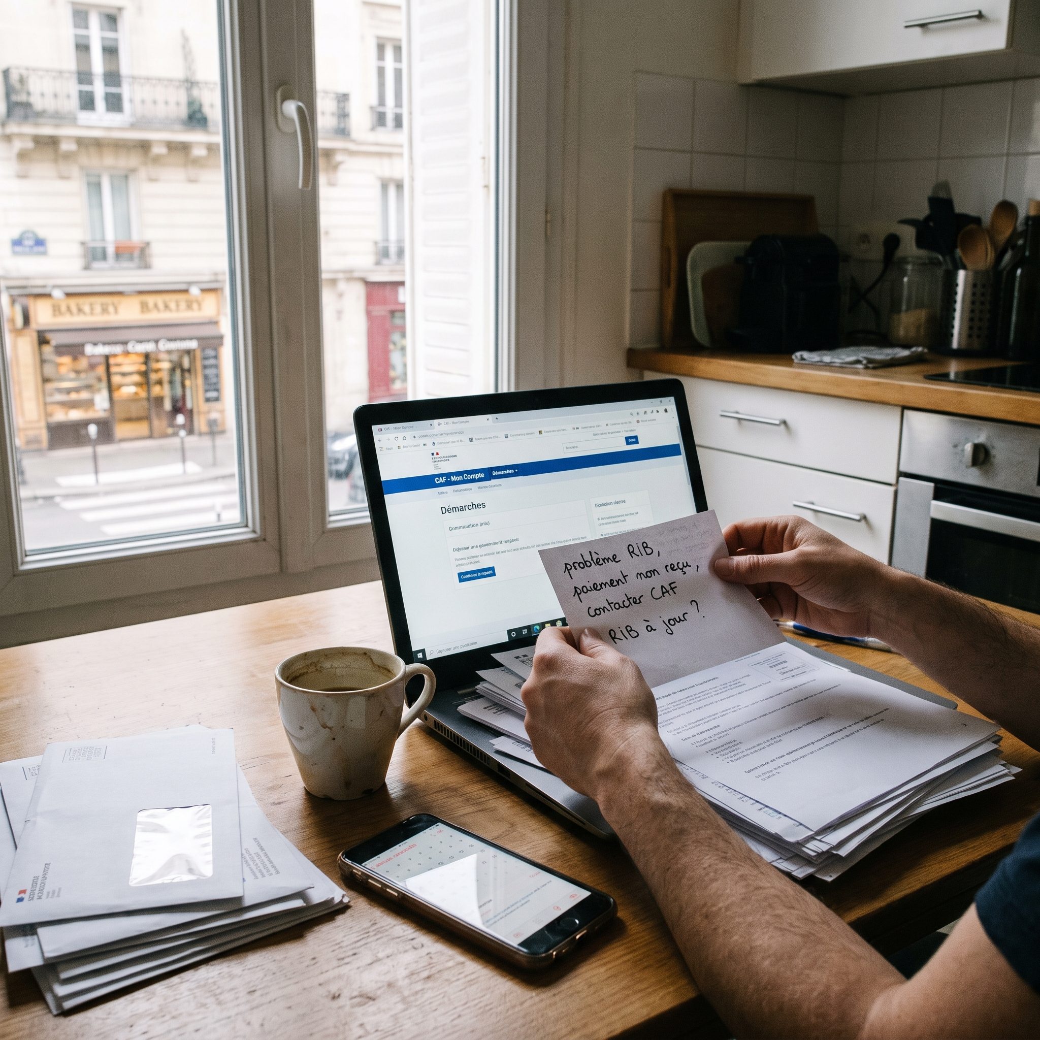 CAF étapes pour modifier son RIB en ligne après un paiement non reçu