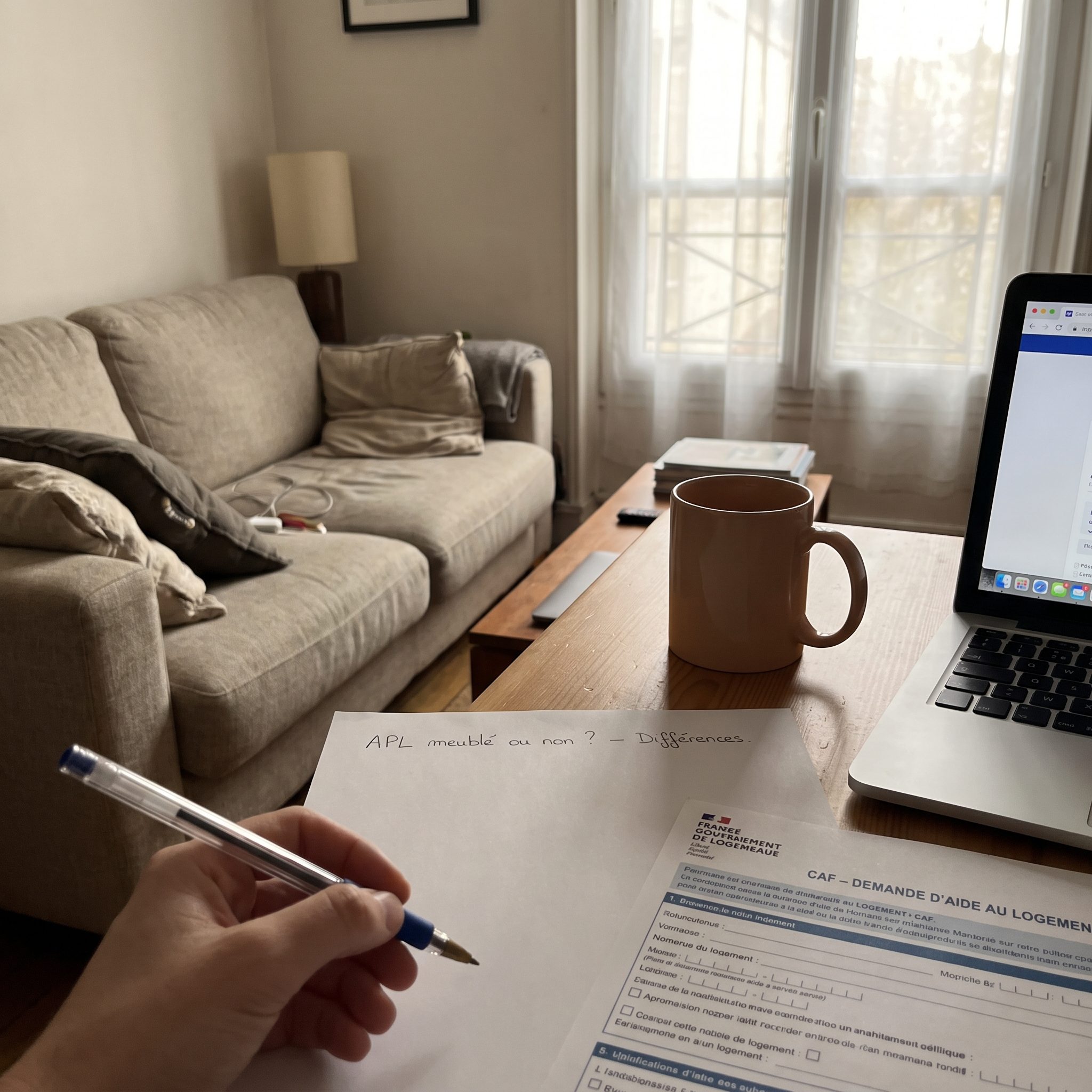APL logement meublé ou non meublé différences et conditions : illustration des démarches pour faire une demande d’APL à la CAF