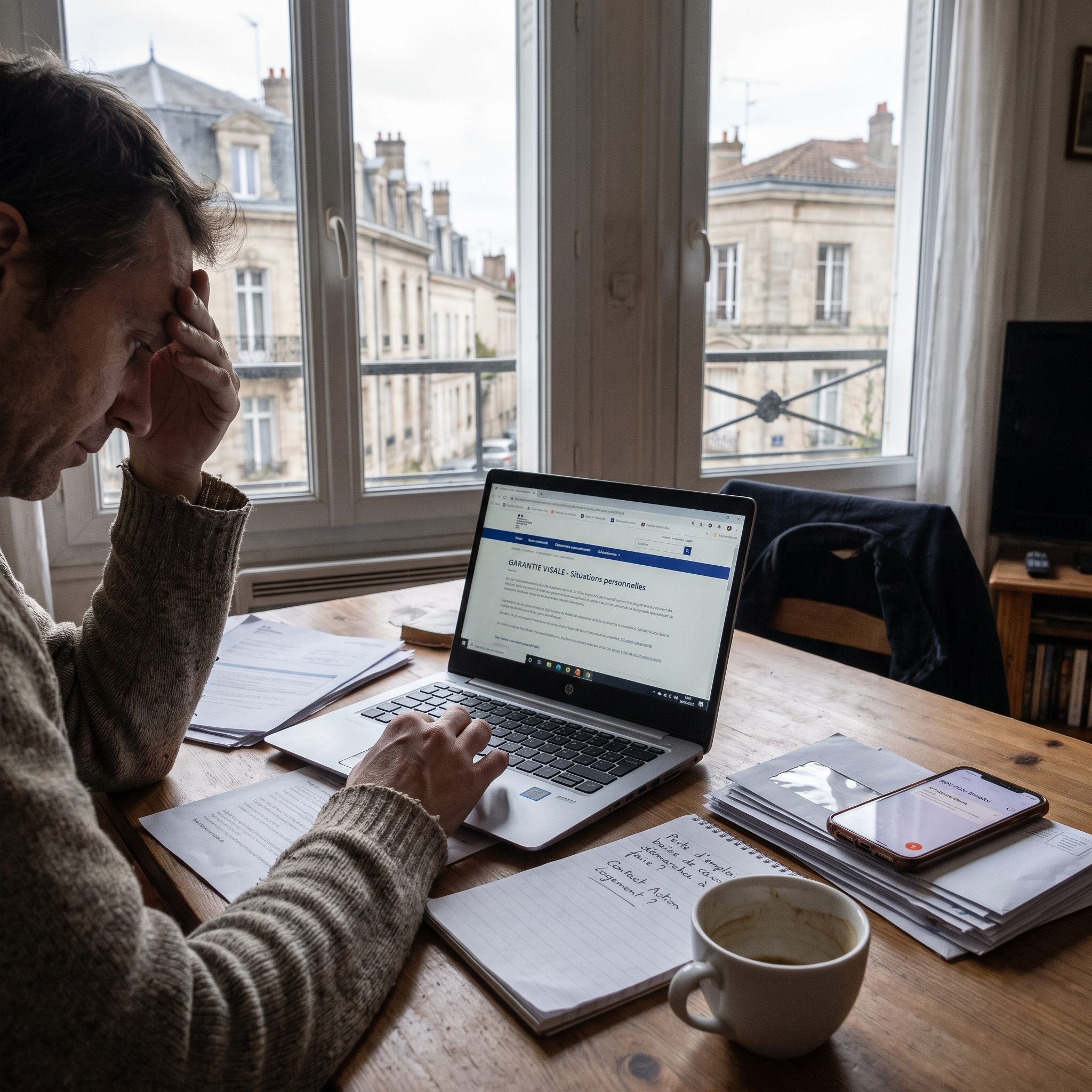 Simulation perte d’emploi baisse de revenus impact sur garantie Visale et démarches à faire pour vérifier son éligibilité