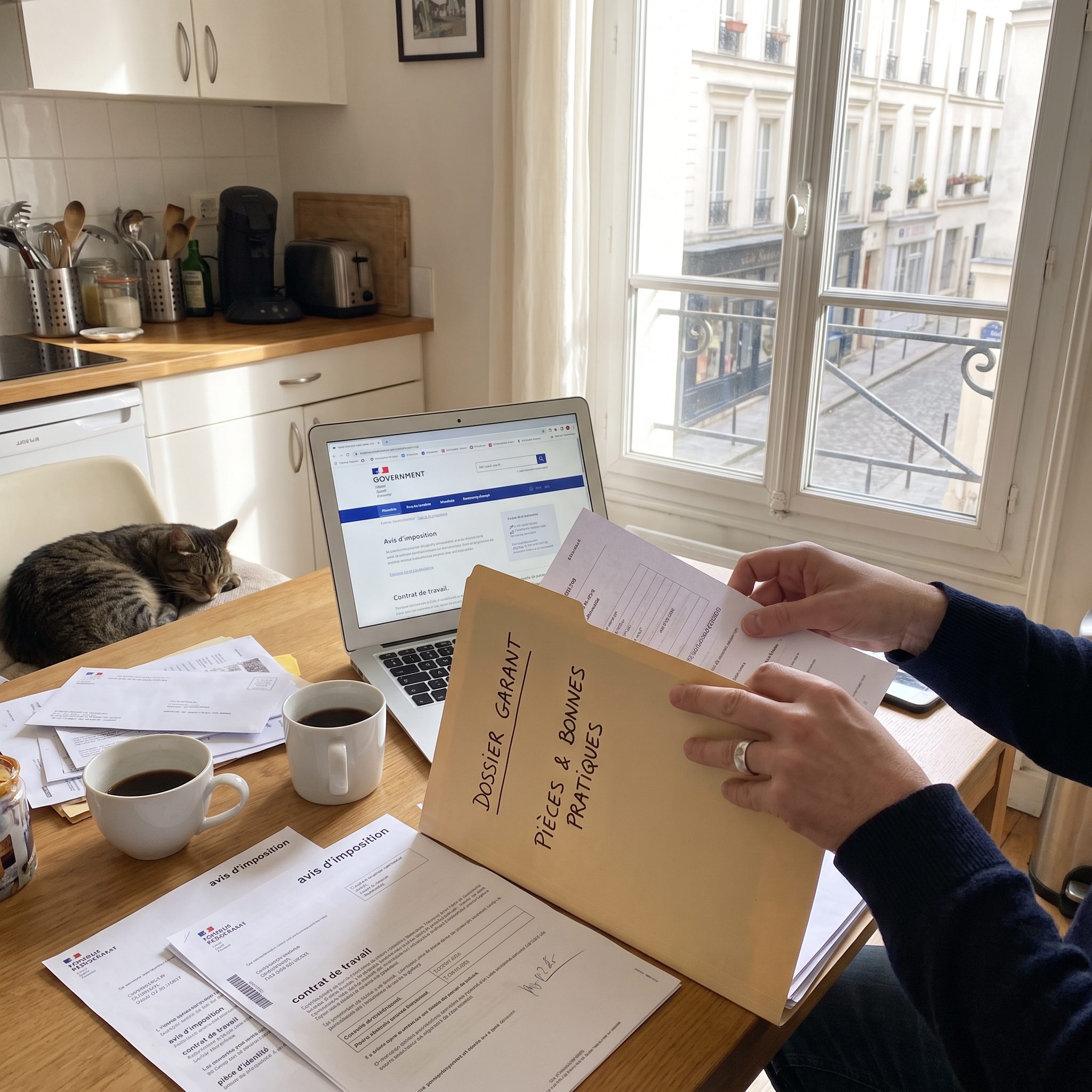 exemple de dossier de garant solide avec fiches de paie et avis d’imposition
