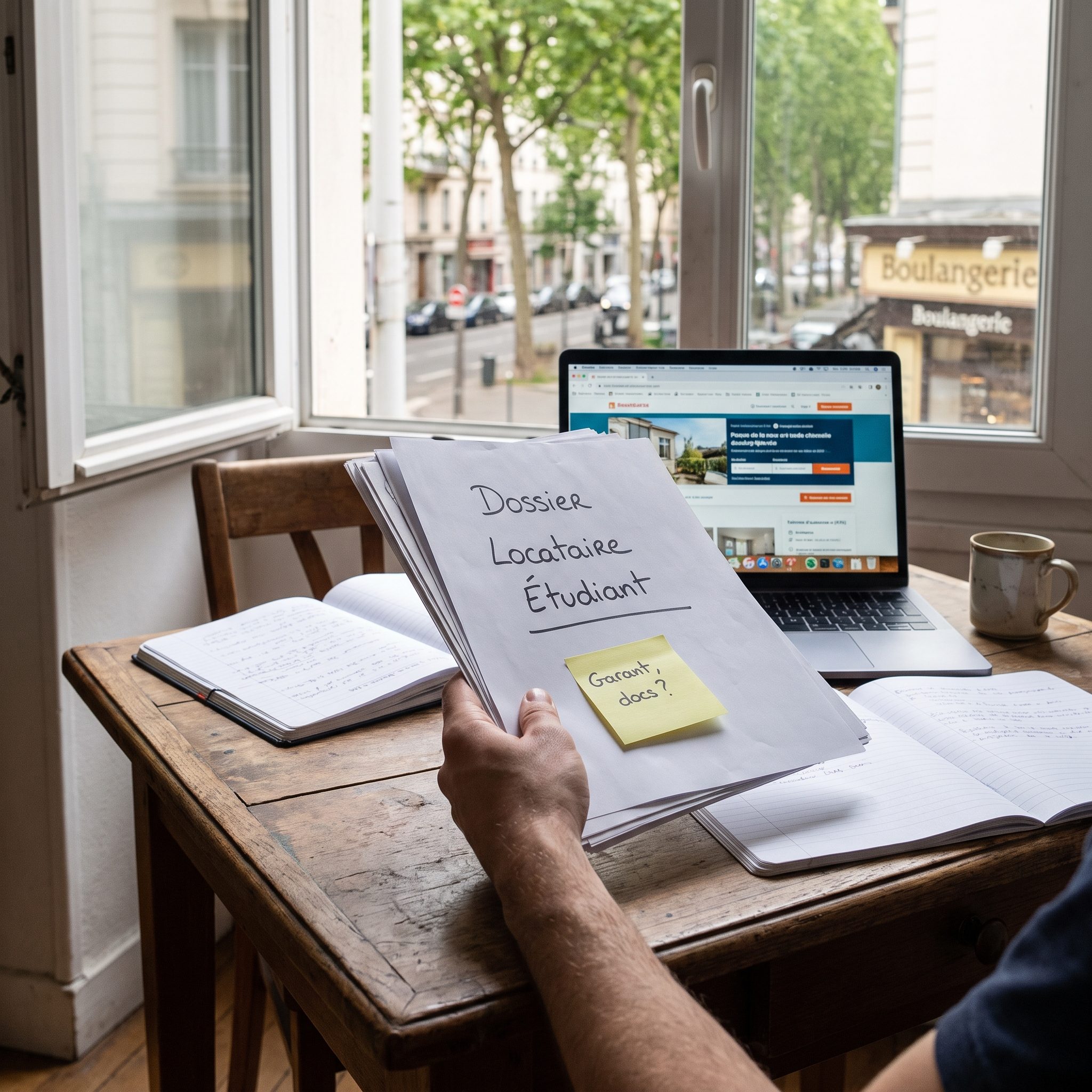 Exemple de dossier locataire étudiant complet avec justificatifs de revenu du garant pour louer un appartement